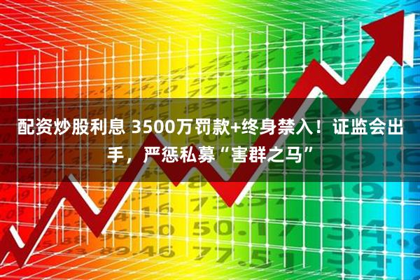 配资炒股利息 3500万罚款+终身禁入！证监会出手，严惩私募“害群之马”